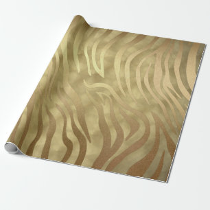 Gouden Luxe Weelderige Zebra Jungle Safari Glamour Cadeaupapier