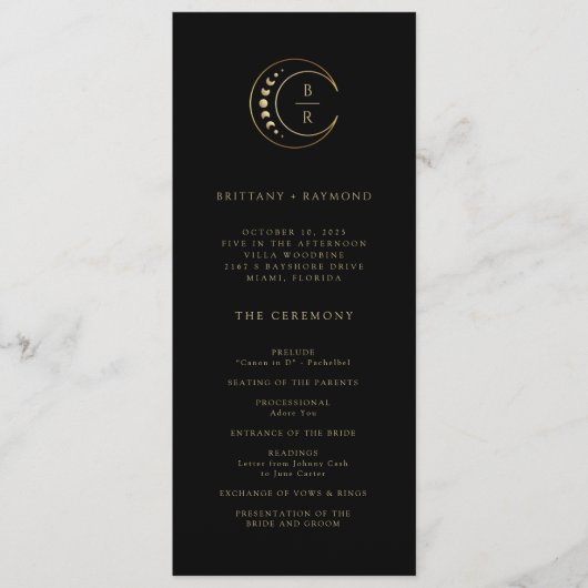 Gouden Maan Bruiloft Programma (Voorkant)