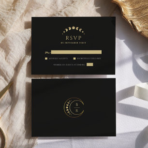 Gouden Maan Bruiloft RSVP Kaartje