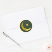 Gouden Maan & Sterontwerp Ronde Sticker (Envelop)
