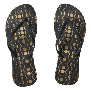Gouden Maanfasen – Hemelse Alchemie Teenslippers