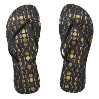 Gouden Maanfasen – Hemelse Alchemie Teenslippers