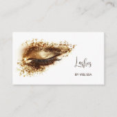 Gouden make-up wimpers visitekaartje (Voorkant)