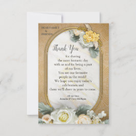 Gouden Mandala achtergrond met witte rozen RSVP Kaartje