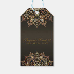 Gouden Mandala Bronzen Glam Moderne Trouwgunst Cadeaulabel