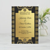 Gouden Mandala Gouden Henna Kaart (Staand voorkant)