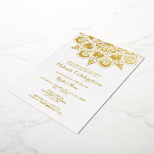Gouden Mandala Mehndi Folie Uitnodiging