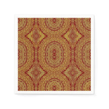 Gouden mandala op rood