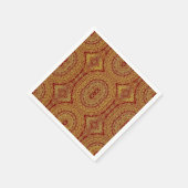 Gouden mandala op rood servet (Hoek)