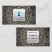 Gouden Mandala Patroon | Lotus Houden Visitekaartj Visitekaartje (Voorkant / Achterkant)