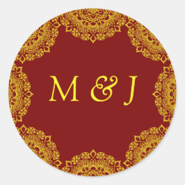 gouden mandala ronde sticker