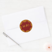 gouden mandala ronde sticker (Envelop)