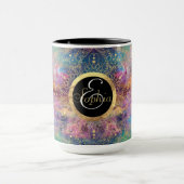 Gouden Mandala Waterverf kleurrijke nevel Mok (Midden)