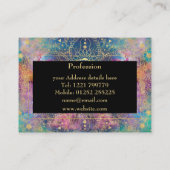 Gouden Mandala Waterverf kleurrijke nevel Visitekaartje (Achterkant)