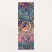 Gouden Mandala Waterverf kleurrijke nevel Yogamat (Voorkant)