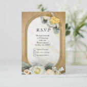 Gouden mandala's van verschillende geometrische ci RSVP kaartje (Staand voorkant)