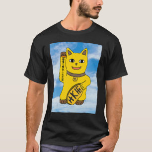 Gouden Maneki Neko Kat Kleding T-shirt