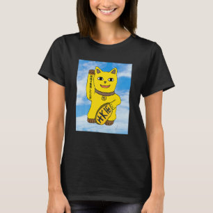Gouden Maneki Neko Kat Kleding T-shirt