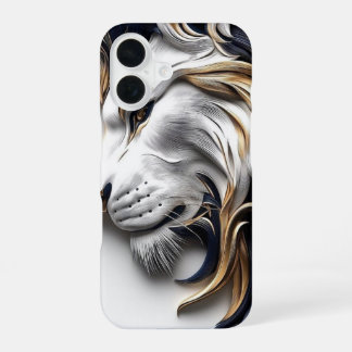 Gouden Manen Leeuw – Luxe Power iPhone 16 achterka Hoesje