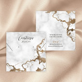 Gouden Marmeren Chique Armband Oorbel Sieraden Dis Vierkante Visitekaartje