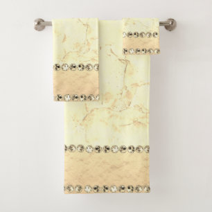 Gouden Marmeren Diamant Bling Bad Handdoek