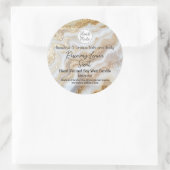 Gouden Marmeren Logo Fles Kaarsenpot Product Label (Tas)