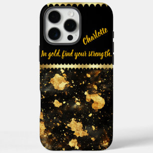Gouden marmeren patronen in de kosmische ruimte iPhone 16 pro max hoesje