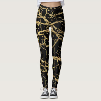 Gouden Marmerende Textuur: Luxe ontwerpelement Leggings