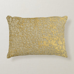 Gouden Marmering: Grunge Textuur Ontwerp Accent Kussen
