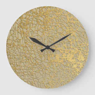 Gouden Marmering: Grunge Textuur Ontwerp Grote Klok