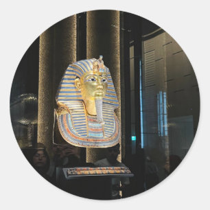 Gouden masker van Toetanchamon Oude Egyptische f Ronde Sticker