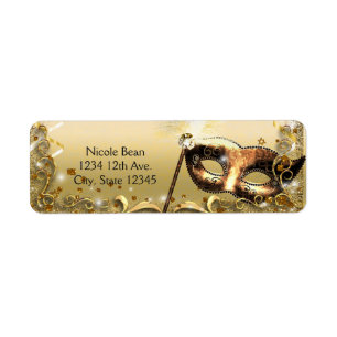 Gouden Maskerade Masker Elegant Bal Verjaardagsfee Etiket