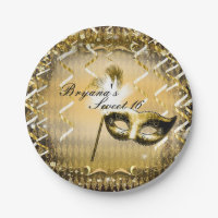 Gouden Maskerade Masker Elegant Bal Verjaardagsfee