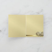 Gouden Maskerade Rode Bedankkaart (Binnen)