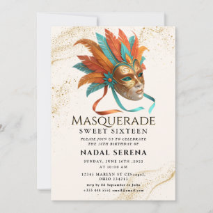 gouden masquerade kaart