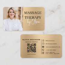 Gouden Massagetherapeut QR Code Wellness Spa