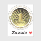 Gouden medaille 1e plaats winnaar ronde Sticker (Vel)