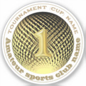 Gouden medaille 1e plaats winnaar ronde Sticker (Voorkant)