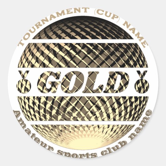 Gouden medaille, 1e plaats winnaar Sticker (Voorkant)