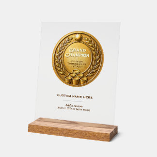 Gouden Medaille Beer Pong Toernooi Kampioenschap Acryl Bord