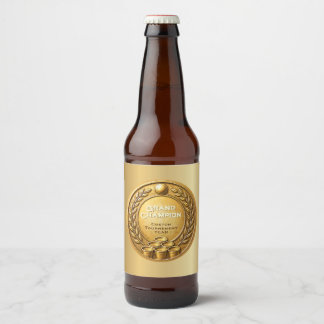 Gouden Medaille Beer Pong Toernooi Kampioenschap Bier Etiket