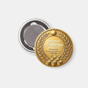 Gouden Medaille Beer Pong Toernooi Kampioenschap Magneet