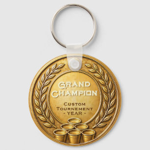 Gouden Medaille Beer Pong Toernooi Kampioenschap Sleutelhanger
