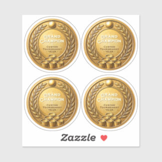 Gouden Medaille Beer Pong Toernooi Kampioenschap Sticker
