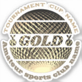 Gouden medaille eerste plaats winnaar sticker (Voorkant)