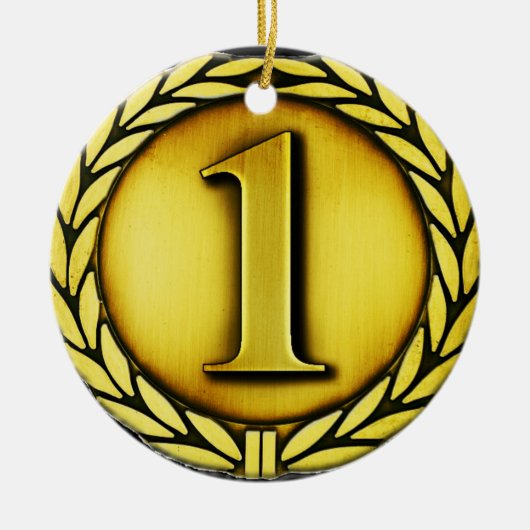 gouden medaille keramisch ornament (Voorkant)