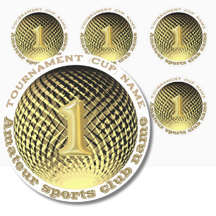 Gouden medaille, nummer één Champion Sticker