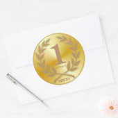 Gouden medaille voor studenten ronde sticker (Envelop)