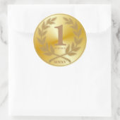 Gouden medaille voor studenten ronde sticker (Tas)