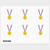 Gouden medaille winnaar ronde sticker (Vel)